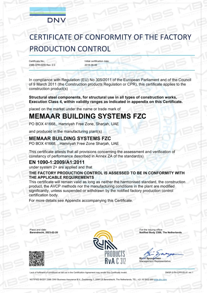 EN-1090 Certificate